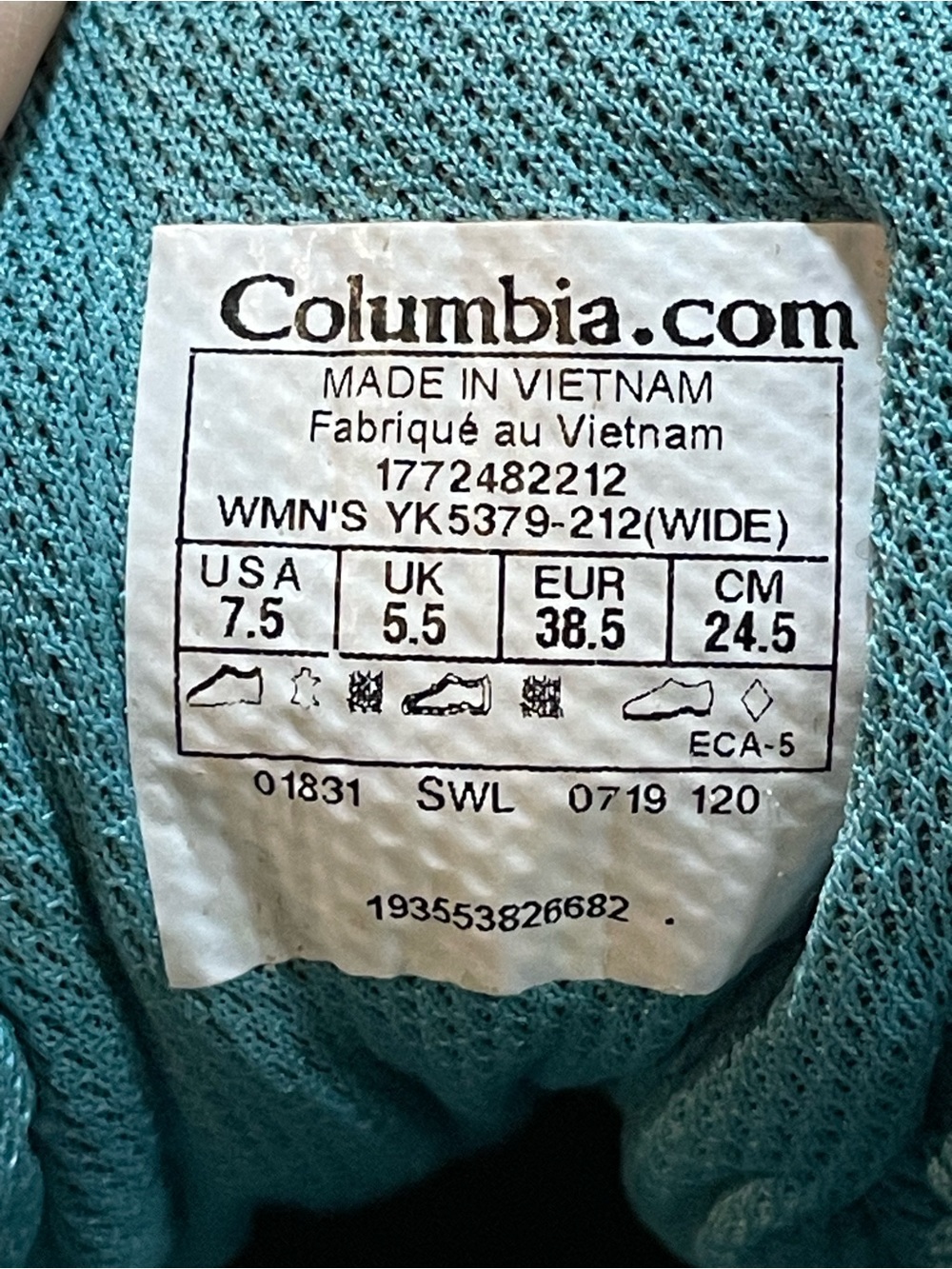 Columbia Access Point II Women 7.5 Tan & Teal Waterproof Hiking Shoe Extra Laces - Picture 10 of 10